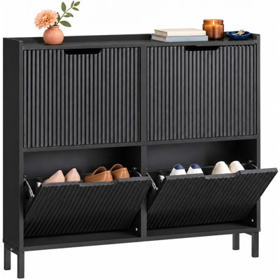 8 - Pair Flip Down Shoe Storage
