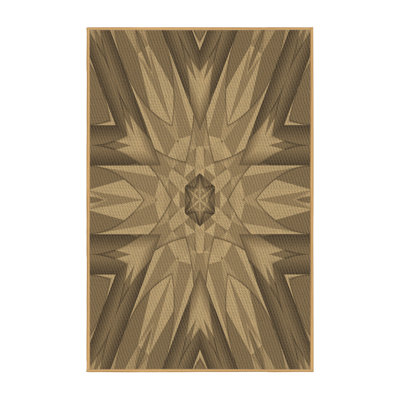 Tapis géométrique brun