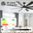 Vaczon 72" Smart Dimmable LED Ceiling Fan with 3CCT LED Lights, 6-Speed Reversible DC Motor, Timer, Remote and App Control-1351850964