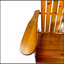 Chaise Adirondack d'extérieur ou d'intérieur en bois, pliable, chêne