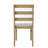 Natural Solid Wood Dining Chair with Upholstered Cushion, Ladder Back Design-286030493