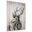 Sculpture murale en fer 3D "Deer II" sur bois massif