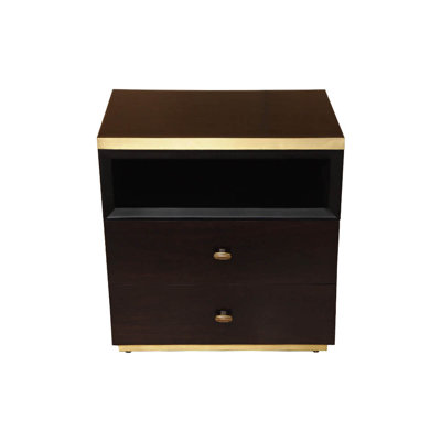 Laveryl 61cm W Solid Wood Bedside Table