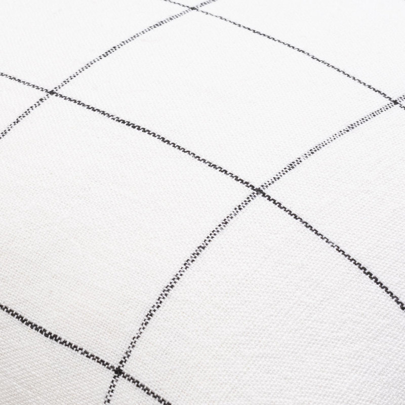 Alcona Gingham Linen Reversible Throw Pillow, 20" x 20", Down