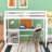Wooden Loft Bed Frame With Desk And Writing Board, Loft Bed With Storage-853815559-853815558