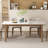 White Rectangular Sintered Stone tabletop Dining Table-110983093