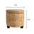Addie 17.72" Modern Coastal Handwoven Water Hyacinth Storage Ottoman with Lid-113495438