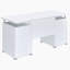 Bureau d'ordinateur blanc avec 2 tiroirs et armoire Rochelle
