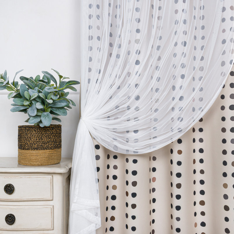 Brayshaun Room Darkening Curtain, Beige