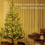 Arbre de Noël artificiel 7 pi, cèdre réaliste clairsemé avec lumières DEL bicolores et 2931 pointes, assemblage facile, arbre de Noël à charnières