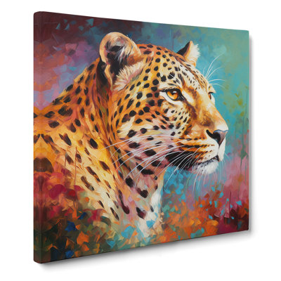 Leopard Colour Field Painting No.2 - Wrapped Canvas - Framed Print