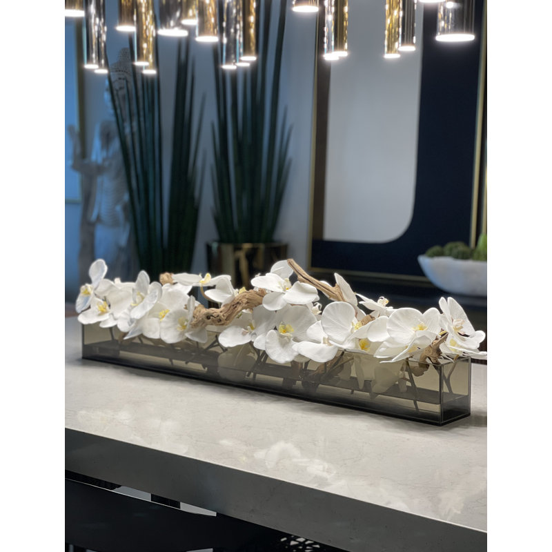 Orchid Stems in Planter, 48″L x 4″W x 4″H