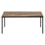 Ensemble de table basse élégant 3 pièces : dessus en stratifié recyclé brun et pieds en métal noir. Style contemporain. Marque