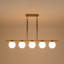 Luminaire suspendu linéaire 45 po pour cuisine moderne à 5 lumières