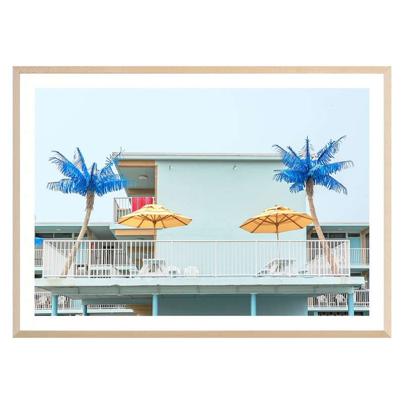 Wildwood Palms Print by Mimi Payne, Maple Framed Paper