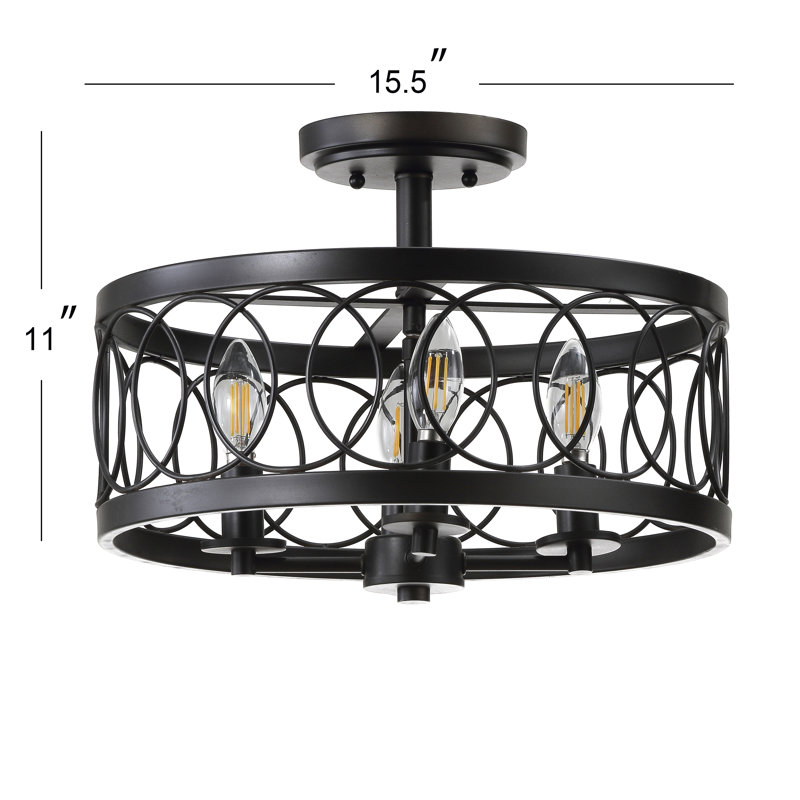 Carreiro Semi Flush Mount, Oil Rubbed Bronze