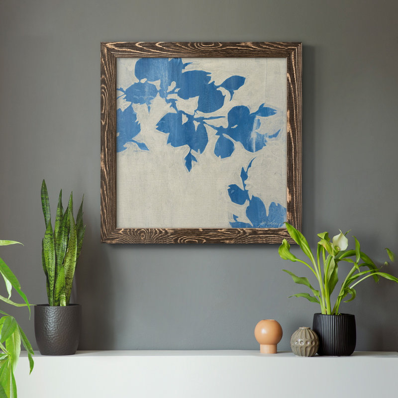 FALLING LEAVES V1, reproduction d'art sur toile encadrée, H 20 po x l 20 po x P 1,5 po, Cadre noyer