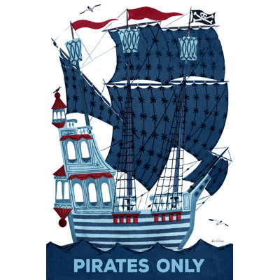 'Pirates Only' Print on Wrapped Canvas