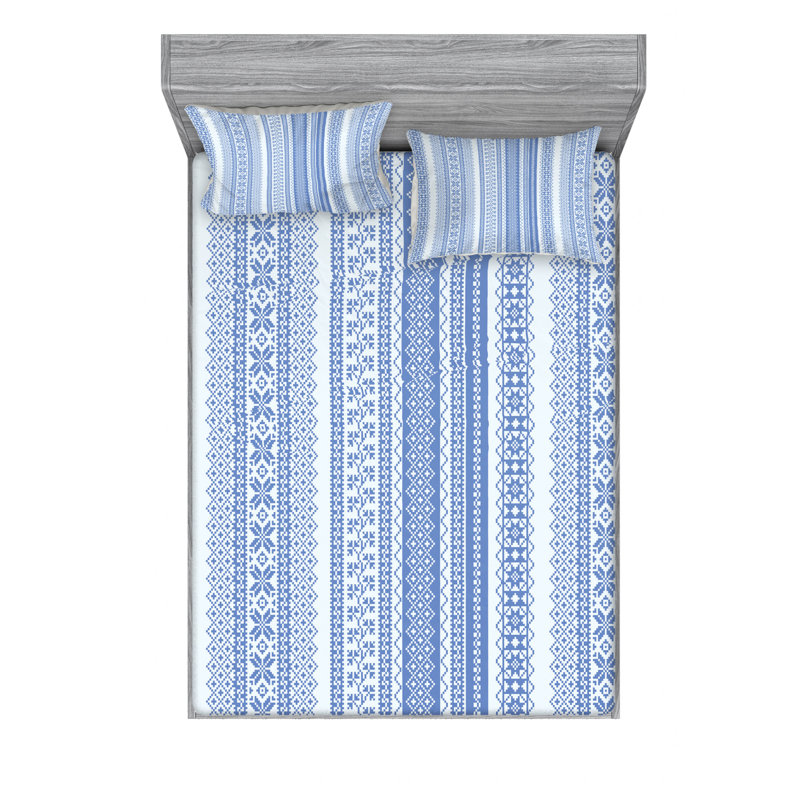 Microfiber Fitted Sheet, Queen Fitted Sheet with 2 Pillowcases