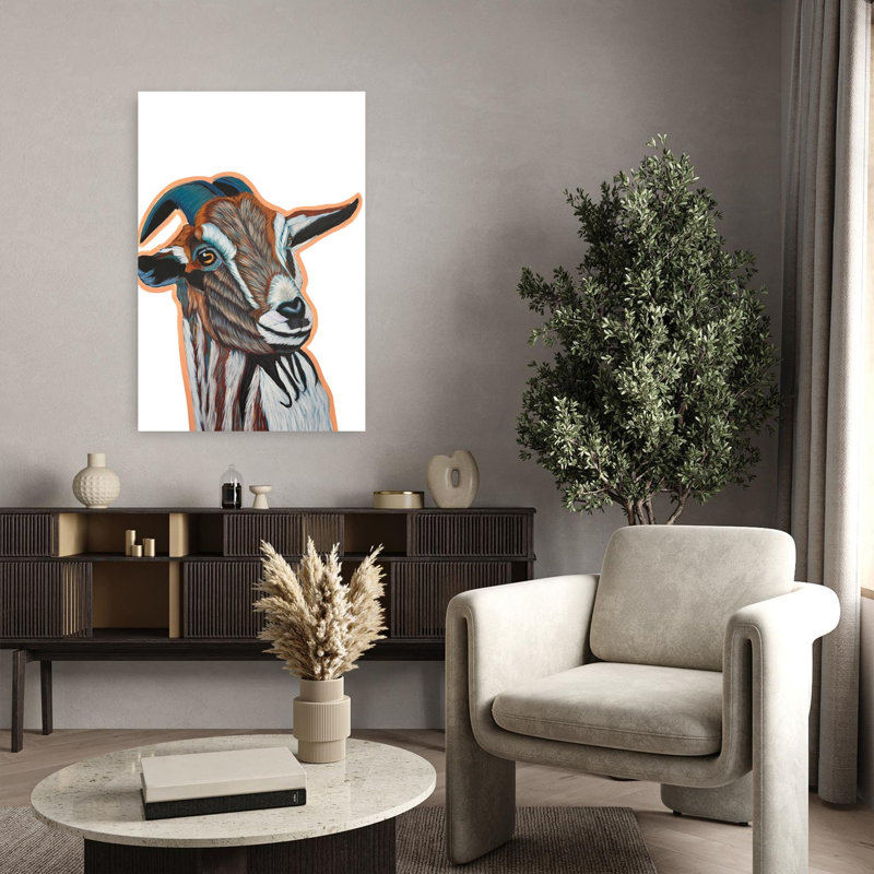 Jimmy Goat, art contemporain abstrait, H 36 po x l 24 po