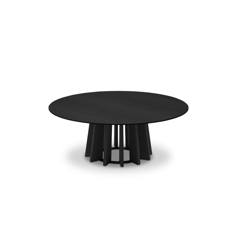Atoli Pedestal Coffee Table, Black, 40cm H x 140cm W x 140cm D