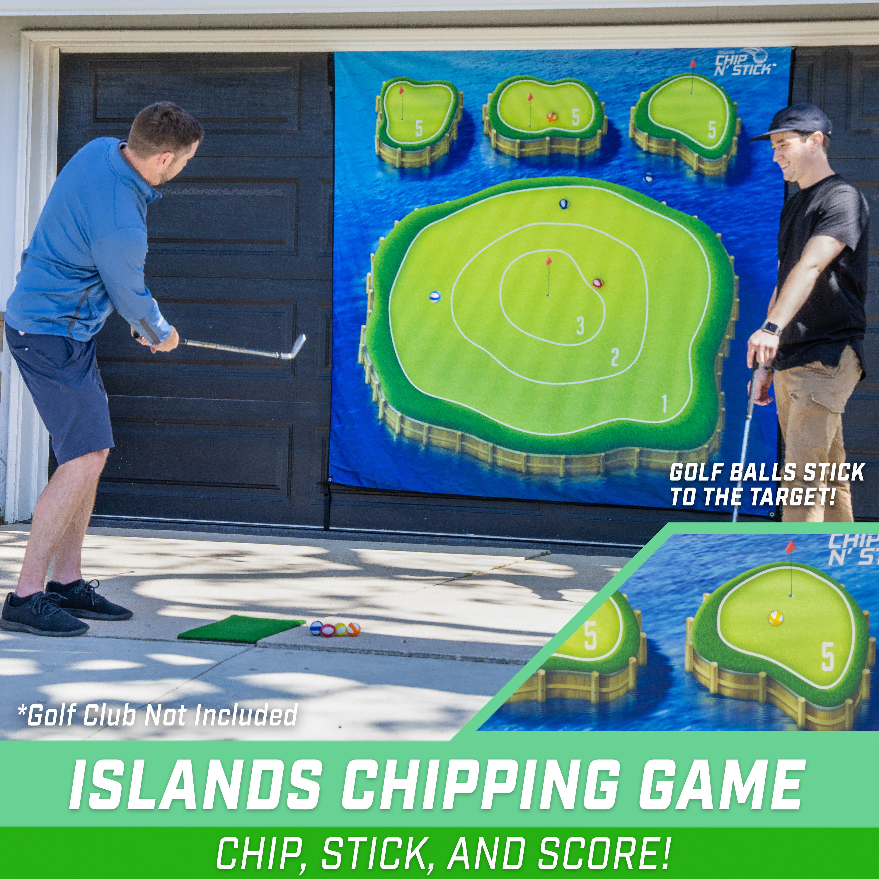 GoSports Chip N' Stick Golf Islands Chipping Game with Chip N' Stick