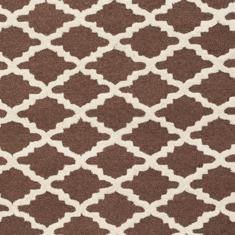 Cannen Hand Tufted Wool Geometric Rug, Round 6'