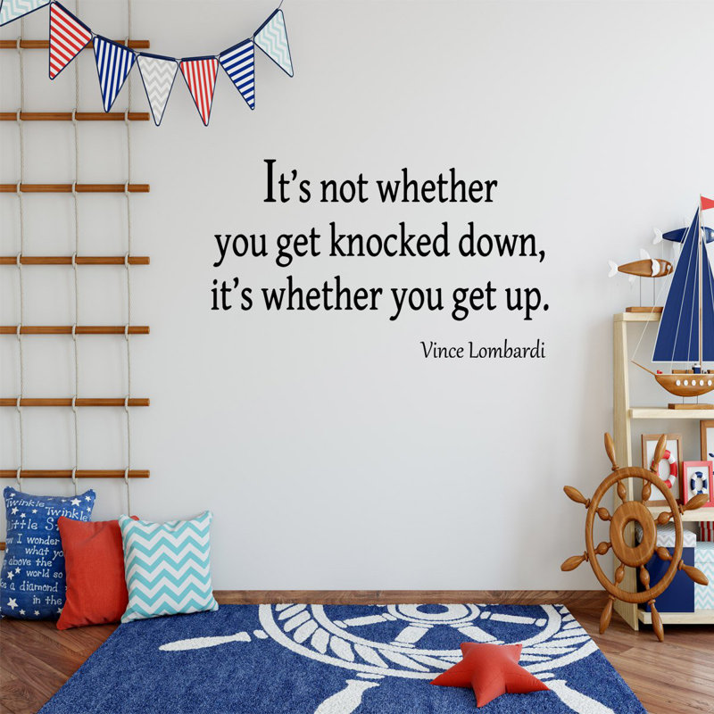 Grinstead Text & Numbers Wall Decal, 18x30