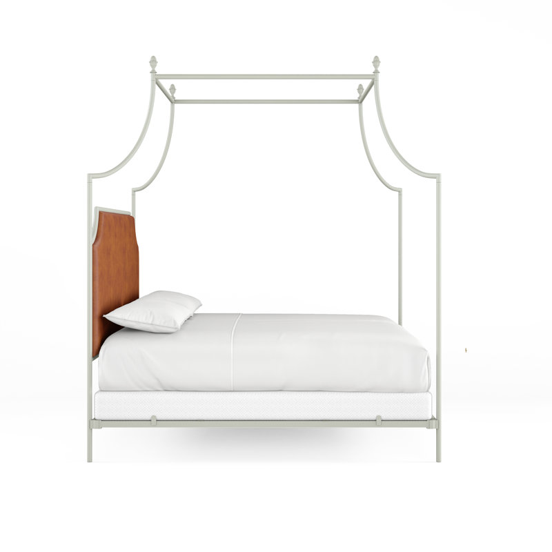337 Flying Arch Canopy Bed | Complete Canopy, King, Sage Green/Copper