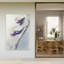 Ethereal Blossoms Abstract Delicate Minimalist Violet Nature Plant Wall Art Print 1 Piece Wrapped Canvas Wall Art-1254965555