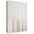 white matt + handles: gold
