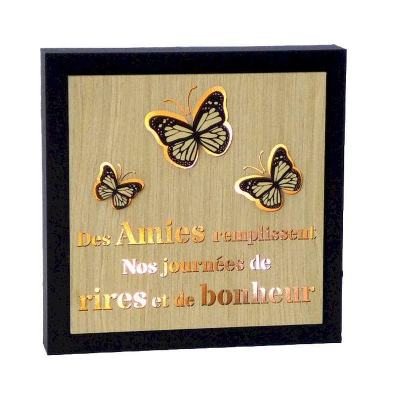 Papillons avec plaque de mots