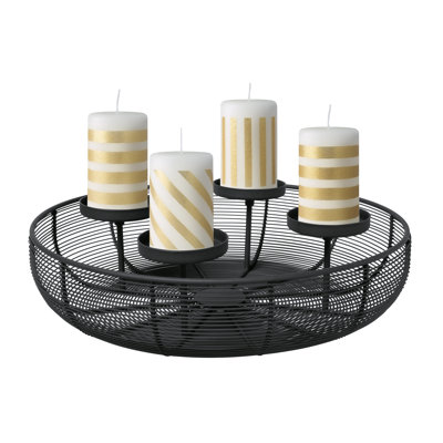 Villeroy & Boch - Christmas Chic Advent Wreath, Black, Christmas Decoration, Modern, Elegant, Metal