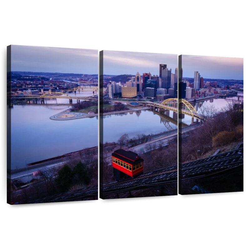 Sireci Overlooking Pittsburgh, 48" H x 74" W