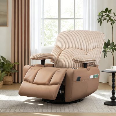 Fauteuil inclinable rembourré en velours côtelé Modern