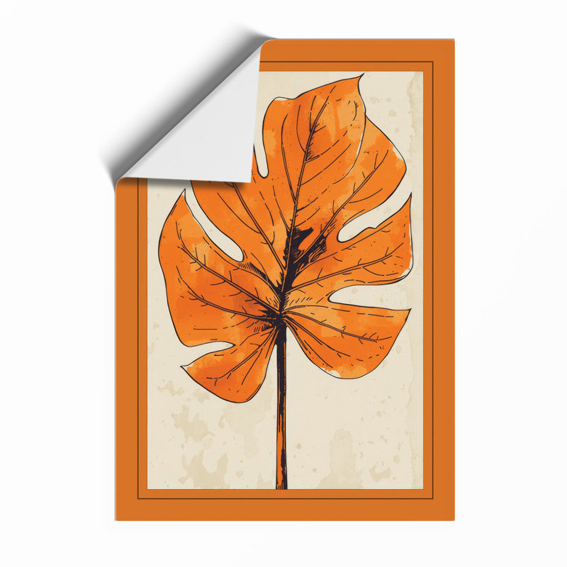Single Monstera Leaf Botanical - Print, Unframed, A1 - 84.1 x 59.4 cm