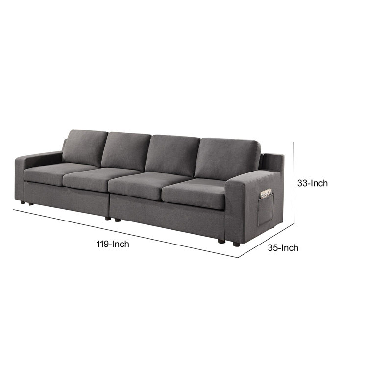 Upholstered 119'' Sofa