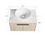 Ensemble de meuble-lavabo moderne 30 po avec lavabo en céramique, meuble-lavabo mural en chêne blanc avec porte à fermeture en douceur, emballage KD, emballage KD, colis de 2 pièces