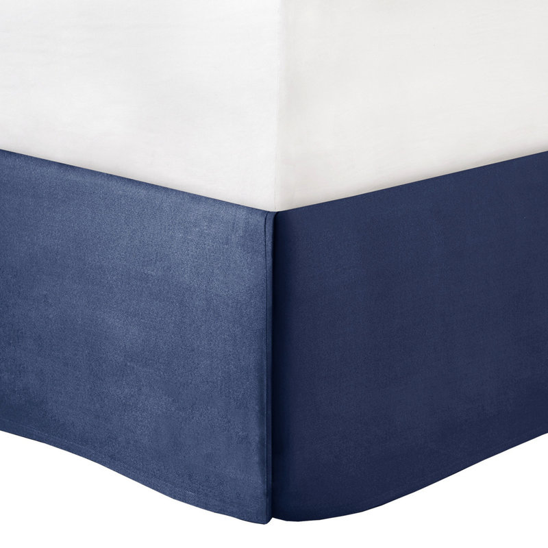 Édredon très grand lit - 7 pièces de luxe bleu marine avec coussins décoratifs, literie lavable à la machine, motif rayé
