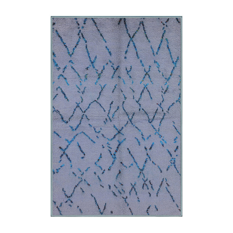 Tapis bleu / gris Branner, Rectangle 5 pi x 8 pi