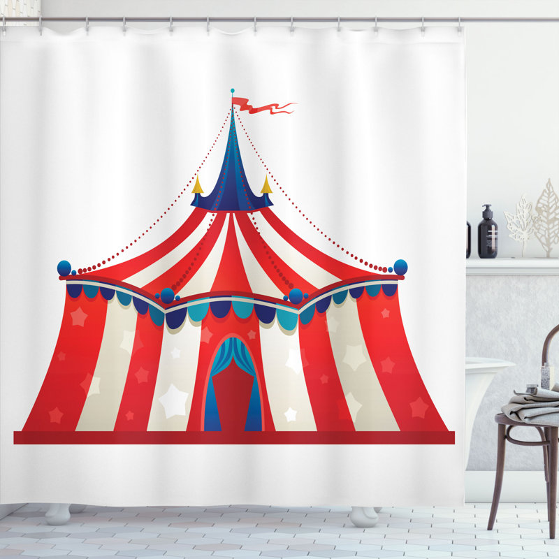 Shower Curtain with Hooks Included, 70" H x 69" W
