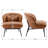 Upholstered Accent Chair with Metal Legs-799831502