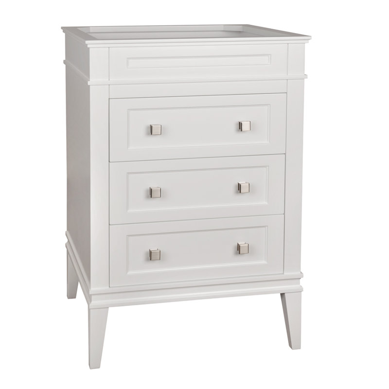 Laurel 24" Bathroom Vanity Base Only, White