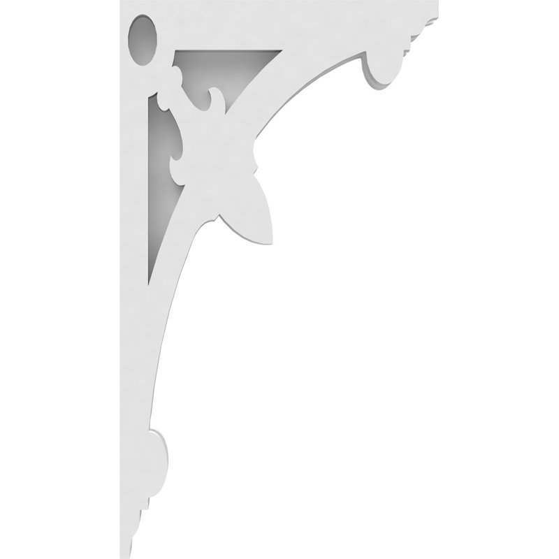 Corbeau en PVC de qualité architecturale Sellek, H 14 po x l 8 po x P 1,875 po