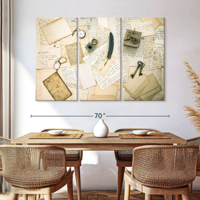 Senne lettres antiques, H 20 po x l 33 po