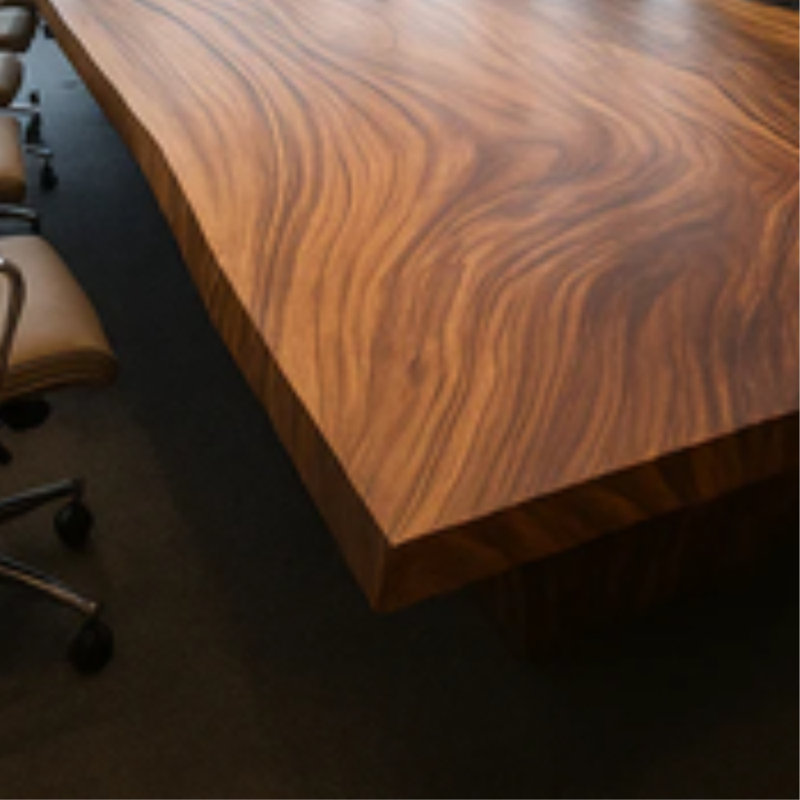 Suar Single Slab Boardroom Conference Table Chunky U Legs, 76cm H x 330cm W x 100cm D