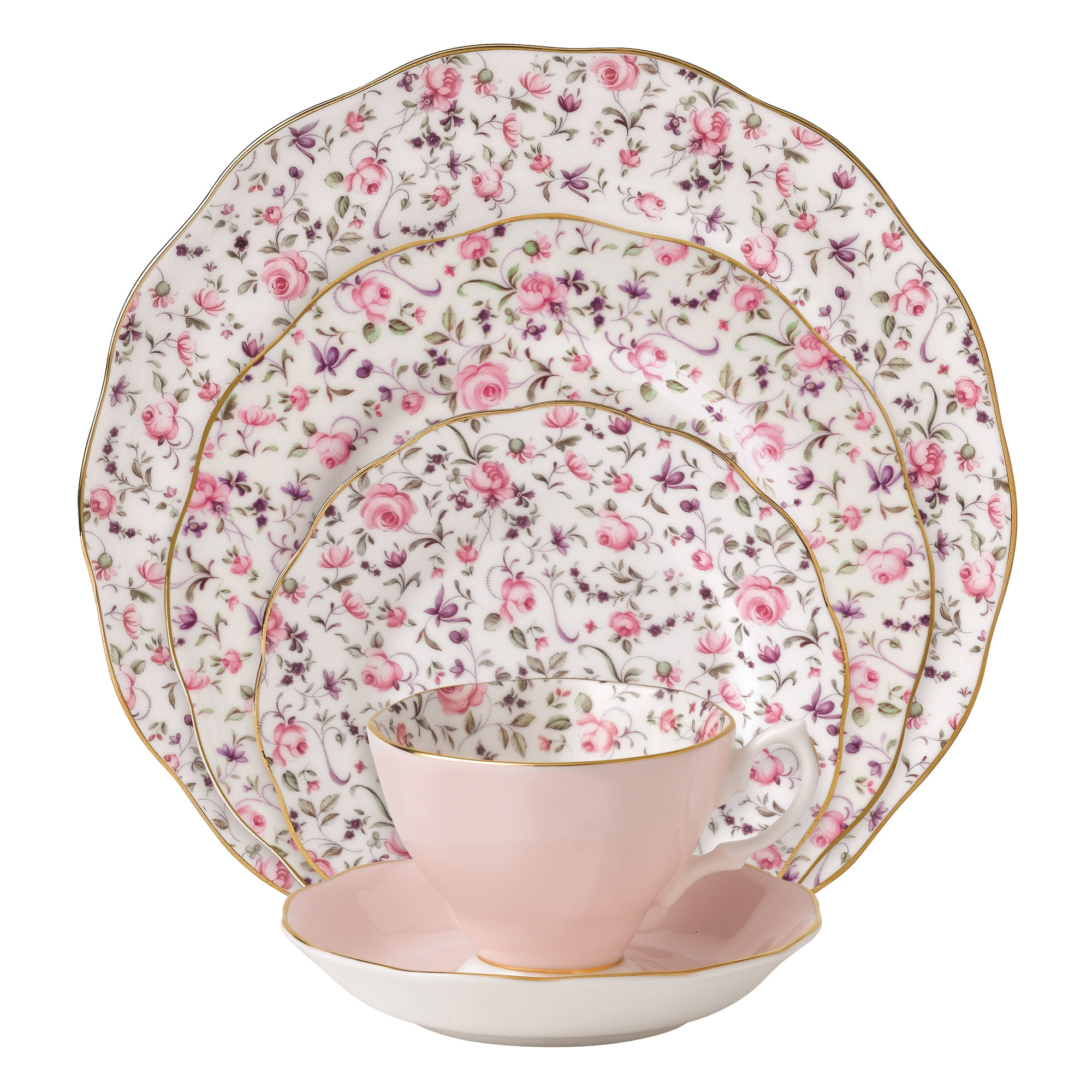 Royal Albert Rose Confetti Bone China Dinnerware Set & Reviews