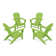 Nautical 4-Piece Adirondack Conversation Set