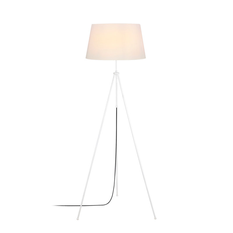 64.96'' Tripod Floor Lamp, White, White