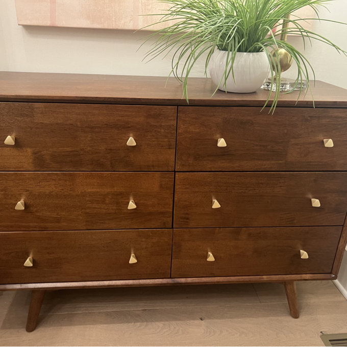 Mercury Row Chiasson Mid-Century 6 Drawer Double Dresser & Reviews |  Wayfair